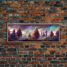Load image into Gallery viewer, RPG Art, High Fantasy Forest Wall Art, Ready To Hang Canvas Print, Panoramic Art, Fantasy RPG Concept Art
