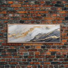 Load image into Gallery viewer, Abstract print White and gold Marble wall art Abstract Canvas art Marble Wall decor Modern wall art Abstract Printable wall art
