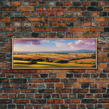 Carregar imagem no visualizador da galeria, Beautiful Italian Villa and Countryside, Extra Large Wall Art, Framed Panoramic Canvas Print, Framed Wall Decor
