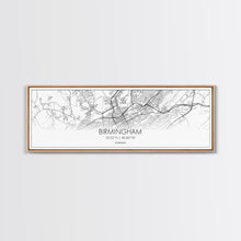 Load image into Gallery viewer, Panoramic Birmingham City Map, Alabama Art, Map Print, Minimalist Wall Art, Canvas Art, Housewarming Gift, Street Map Art, Closing Gift
