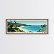 Carregar imagem no visualizador da galeria, Abaka Bay, Haiti Panoramic Print, Vacation Gift, Haiti Wall Art, Beach Painting, Beach Decor, Beach Or Lakehouse Art
