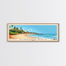 Carregar imagem no visualizador da galeria, Alappuzha Beach, India Panoramic Print, Vacation Gift, India Wall Art, Beach Painting, Beach Decor, Large Wall Art, Wood Frame Art
