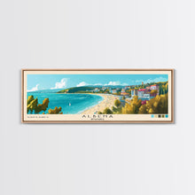 Carregar imagem no visualizador da galeria, Albena, Bulgaria Panoramic Beach Print, Vacation Gift, Bulgaria Wall Art, Framed Canvas Print, Framed Beach Painting

