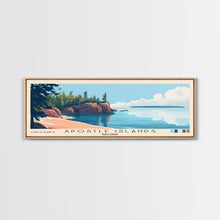 Carregar imagem no visualizador da galeria, Apostle Islands, Wisconsin Panoramic Beach Print, Vacation Gift, Wisconsin Wall Art, Beach Painting, Beach Decor, Beach Painting

