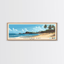Carregar imagem no visualizador da galeria, Arugam Bay, Sri Lanka Panoramic Beach Print, Vacation Gift, Sri Lanka Wall Art, Framed Canvas Print, Framed Beach Painting

