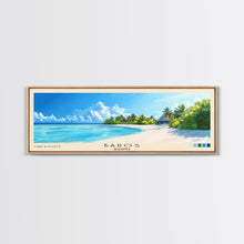 Load image into Gallery viewer, Baros, Maldives Panoramic Print, Vacation Gift, Maldives Wall Art, Beach Painting, Beach Decor, Large Wall Art, Wood Frame Art
