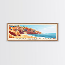 Carregar imagem no visualizador da galeria, Beaches of Las Galeras, Dominican Republic Panoramic Beach Print, Vacation Gift, Dominican Republic Wall Art, Framed Canvas Print, Framed Beach Painting
