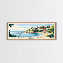 Cargar imagen en el visor de la galería, Belle Mare Plage, Mauritius Panoramic Beach Print, Vacation Gift, Mauritius Wall Art, Framed Canvas Print, Framed Beach Painting
