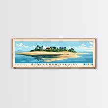 Load image into Gallery viewer, Benguerra Island, Mozambique Panoramic Print, Vacation Gift, Mozambique Wall Art, Beach Painting, Beach Decor, Large Wall Art, Wood Frame Art
