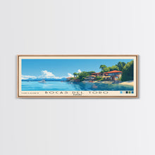 Load image into Gallery viewer, Bocas del Toro , Panamá Panoramic Beach Print, Vacation Gift, Panamá Wall Art, Beach Painting, Beach Decor, Beach Painting
