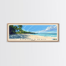 Load image into Gallery viewer, Bowman’s Beach, Florida Panoramic Print, Vacation Gift, Florida Wall Art, Beach Painting, Beach Decor, Large Wall Art, Wood Frame Art

