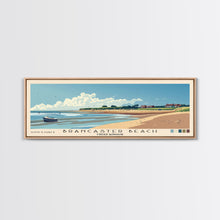 Load image into Gallery viewer, Brancaster Beach, United Kingdom Panoramic Beach Print, Vacation Gift, United Kingdom Wall Art, Framed Canvas Print, Framed Beach Painting
