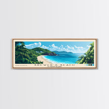 Carregar imagem no visualizador da galeria, Brewer’s Beach, US Virgin islands Panoramic Print, Vacation Gift, US Virgin islands Wall Art, Beach Painting, Beach Decor, Beach Or Lakehouse Art
