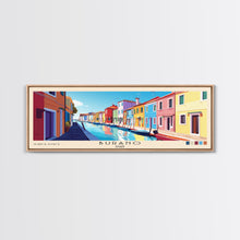 Carregar imagem no visualizador da galeria, Burano, Italy Panoramic Print, Vacation Gift, Italy Wall Art, Beach Painting, Beach Decor, Beach Or Lakehouse Art
