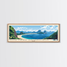 Carregar imagem no visualizador da galeria, Cairu Archipelago, Brazil Panoramic Print, Vacation Gift, Brazil Wall Art, Beach Painting, Beach Decor, Large Wall Art, Wood Frame Art
