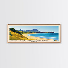 Carregar imagem no visualizador da galeria, Campbell Island, New Zealand Panoramic Print, Vacation Gift, New Zealand Wall Art, Beach Painting, Beach Decor, Large Wall Art, Wood Frame Art
