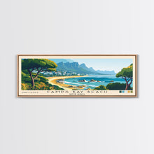 Carregar imagem no visualizador da galeria, Camps Bay Beach, South Africa Panoramic Beach Print, Vacation Gift, South Africa Wall Art, Framed Canvas Print, Framed Beach Painting
