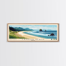 Carregar imagem no visualizador da galeria, Cannon Beach, Oregon Panoramic Beach Print, Vacation Gift, Oregon Wall Art, Beach Painting, Beach Decor, Beach Painting
