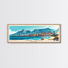 Carregar imagem no visualizador da galeria, Cape Town, South Africa Panoramic Print, Vacation Gift, South Africa Wall Art, Beach Painting, Beach Decor, Large Wall Art, Wood Frame Art
