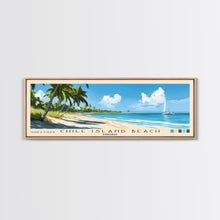 Cargar imagen en el visor de la galería, Chill Island Beach, Bahamas Panoramic Beach Print, Vacation Gift, Bahamas Wall Art, Beach Painting, Beach Decor, Beach Painting
