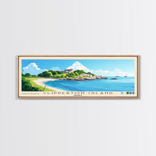 Load image into Gallery viewer, Clipperton Island, France Panoramic Print, Vacation Gift, France Wall Art, Beach Painting, Beach Decor, Large Wall Art, Wood Frame Art
