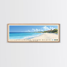 Load image into Gallery viewer, Cockburn Town Beach, Turks and Caicos Panoramic Beach Print, Vacation Gift, Turks and Caicos Wall Art, Beach Painting, Beach Decor, Beach Painting

