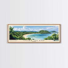 Load image into Gallery viewer, Coiba Island, Panamá Panoramic Beach Print, Vacation Gift, Panamá Wall Art, Beach Painting, Beach Decor, Beach Painting
