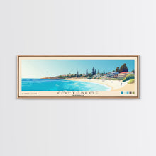 Load image into Gallery viewer, Cottesloe, Australia Panoramic Print, Vacation Gift, Australia Wall Art, Beach Painting, Beach Decor, Large Wall Art, Wood Frame Art
