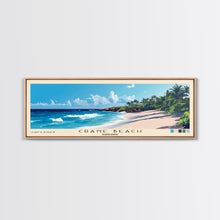 Load image into Gallery viewer, Crane Beach, Barbados Panoramic Print, Vacation Gift, Barbados Wall Art, Beach Painting, Beach Decor, Large Wall Art, Wood Frame Art
