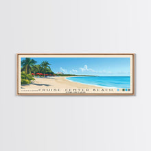 Load image into Gallery viewer, Cruise Center Beach, Turks and Caicos Panoramic Print, Vacation Gift, Turks and Caicos Wall Art, Beach Painting, Beach Decor, Beach Or Lakehouse Art
