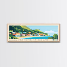 Carregar imagem no visualizador da galeria, Fernandina Island, Ecuador Panoramic Beach Print, Vacation Gift, Ecuador Wall Art, Framed Canvas Print, Framed Beach Painting
