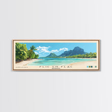 Load image into Gallery viewer, Flic en Flac, Mauritius Panoramic Print, Vacation Gift, Mauritius Wall Art, Vacation Wall Art, Vacatation Memories, Beach Decor, Beach Or Lakehouse Art
