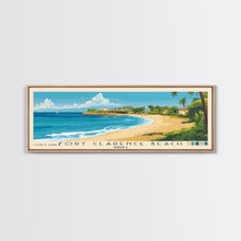 Carregar imagem no visualizador da galeria, Fort Clarence Beach, Jamaica Panoramic Print, Vacation Gift, Jamaica Wall Art, Beach Painting, Beach Decor, Large Wall Art, Wood Frame Art
