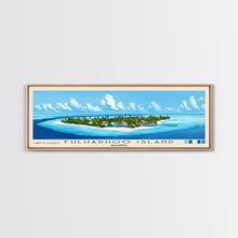 Carregar imagem no visualizador da galeria, Fulhadhoo Island, Maldives Panoramic Print, Vacation Gift, Maldives Wall Art, Beach Painting, Beach Decor, Beach Or Lakehouse Art

