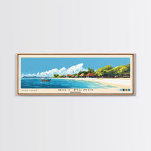 Carregar imagem no visualizador da galeria, Gili Meno, Indonesia Panoramic Beach Print, Vacation Gift, Indonesia Wall Art, Beach Painting, Beach Decor, Beach Painting
