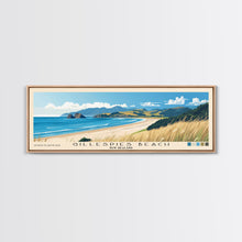 Load image into Gallery viewer, Gillespies Beach, New Zealand Panoramic Beach Print, Vacation Gift, New Zealand Wall Art, Framed Canvas Print, Framed Beach Painting
