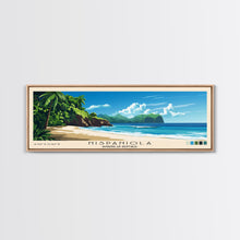 Cargar imagen en el visor de la galería, Hispaniola, Dominican Republic Panoramic Print, Vacation Gift, Dominican Republic Wall Art, Beach Painting, Beach Decor, Beach Or Lakehouse Art
