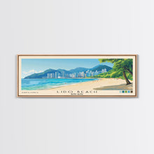 Load image into Gallery viewer, Lido Beach, Hong Kong Panoramic Print, Vacation Gift, Hong Kong Wall Art, Beach Painting, Beach Decor, Beach Or Lakehouse Art
