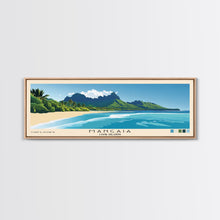 Load image into Gallery viewer, Mangaia, Cook Islands Panoramic Print, Vacation Gift, Cook Islands Wall Art, Beach Painting, Beach Decor, Beach Or Lakehouse Art
