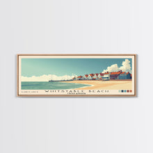 Load image into Gallery viewer, Whitstable beach, United Kingdom Panoramic Print, Vacation Gift, United Kingdom Wall Art, Beach Painting, Beach Decor, Large Wall Art, Wood Frame Art
