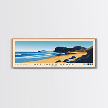 Carregar imagem no visualizador da galeria, Álftanes Beach, Iceland Panoramic Print, Vacation Gift, Iceland Wall Art, Beach Painting, Beach Decor, Large Wall Art, Wood Frame Art
