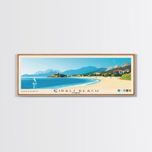 Cargar imagen en el visor de la galería, Çıralı Beach, Turkey Panoramic Print, Vacation Gift, Turkey Wall Art, Beach Painting, Beach Decor, Beach Or Lakehouse Art
