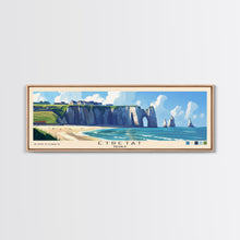Carregar imagem no visualizador da galeria, Étretat, France Panoramic Beach Print, Vacation Gift, France Wall Art, Beach Painting, Beach Decor, Beach Painting
