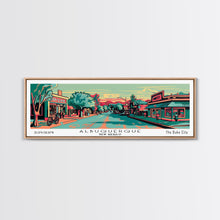 Carregar imagem no visualizador da galeria, Albuquerque New Mexico Panoramic Travel Poster Canvas Print
