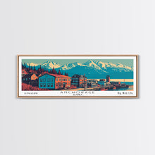 Carregar imagem no visualizador da galeria, Anchorage Alaska Panoramic Travel Poster Canvas Print
