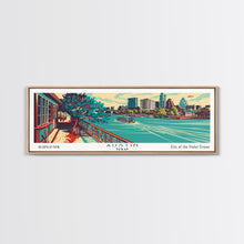 Carregar imagem no visualizador da galeria, Austin Texas Panoramic Travel Poster Canvas Print
