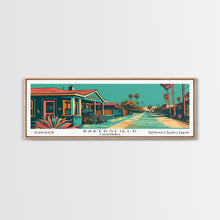 Carregar imagem no visualizador da galeria, Bakersfield California Panoramic Travel Poster Canvas Print

