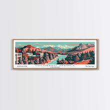 Cargar imagen en el visor de la galería, Colorado Springs Colorado Panoramic Travel Poster Canvas Print

