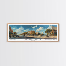 Carregar imagem no visualizador da galeria, Round Rock Texas Panoramic Print, Elegant Framed Canvas Print, Travel Poster Art, Living Room Decor, Home Wall Art
