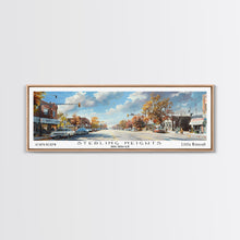 Load image into Gallery viewer, Sterling Heights Michigan Travel Poster, Framed Canvas Print, Office Art, Wall Hanging, Travel Gift, Living Room Art, Vintage Style
